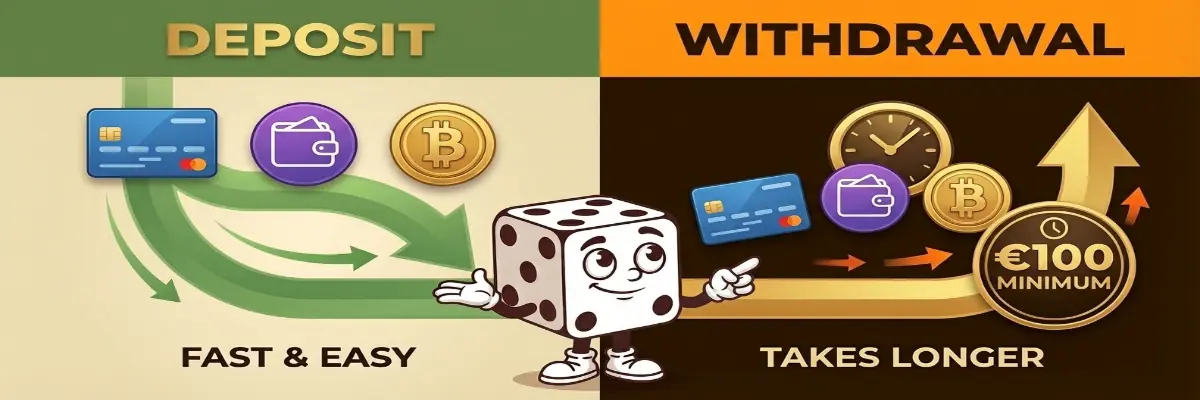 Checking casino deposit and withdrawal payment methods before depositing