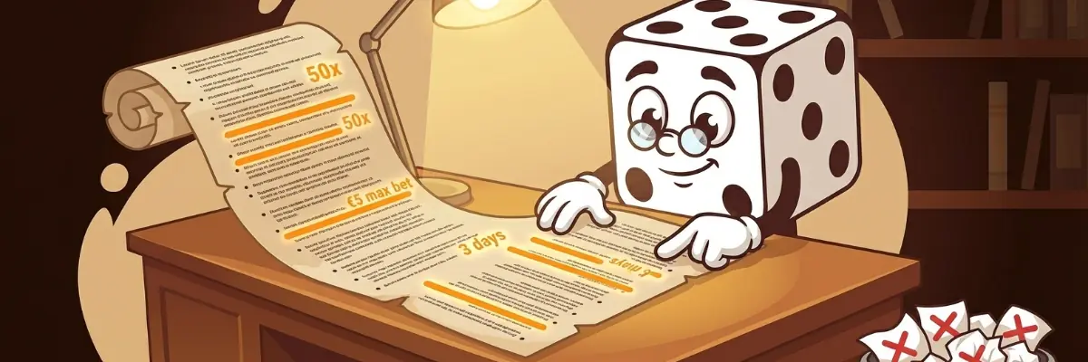 Reading casino bonus terms and wagering requirements before making a deposit