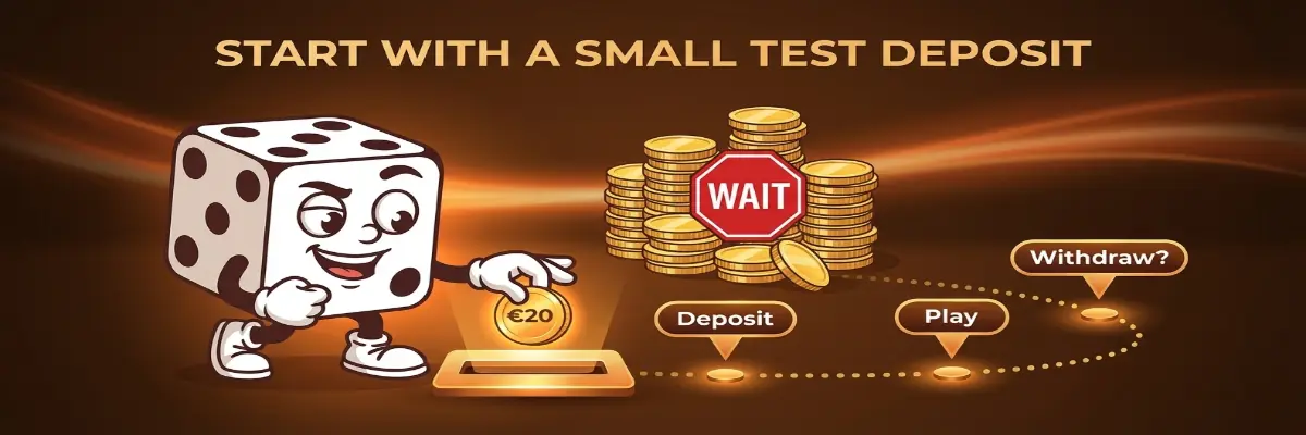 Starting with a small deposit to test an online casino for the first time
