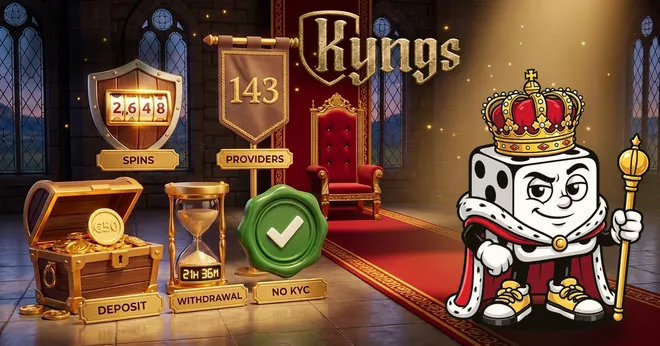 Kyngs Casino welcome bonus real money test