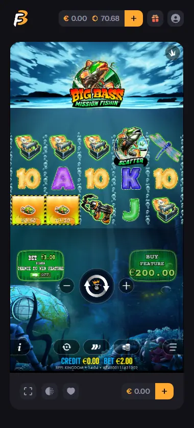FastBet Casino Big Bass Mission Fishin slot gameplay during free spins test