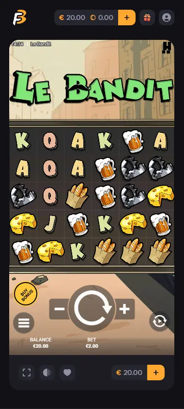 FastBet Casino gameplay on Le Bandit slot by Hacksaw Gaming