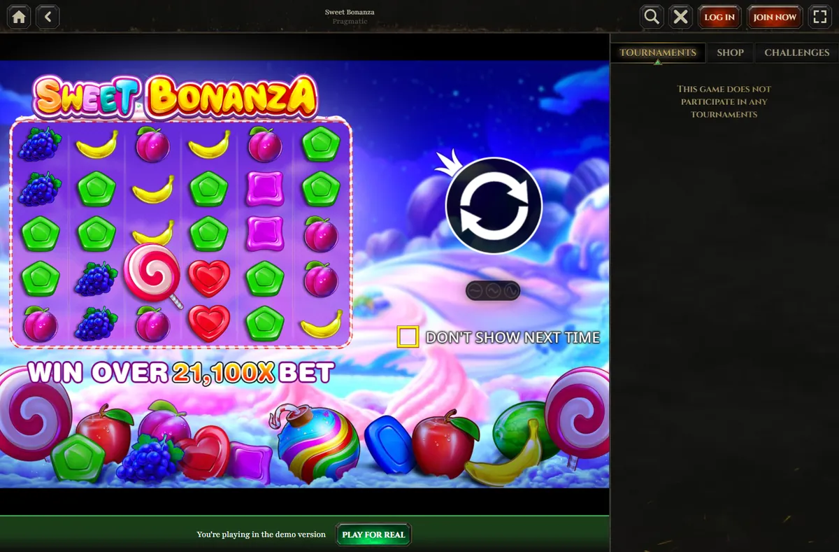 Sweet Bonanza slot by Pragmatic Play at Kyngs Casino