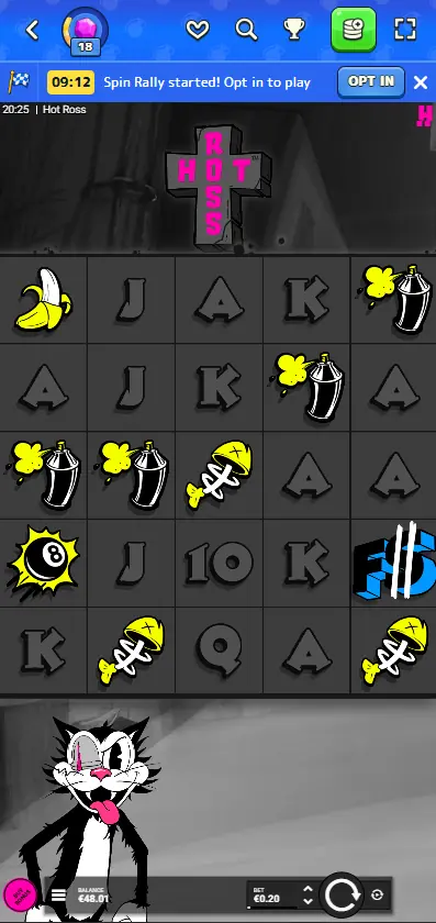 Hot Ross slot by Hacksaw Gaming at Pistolo Casino