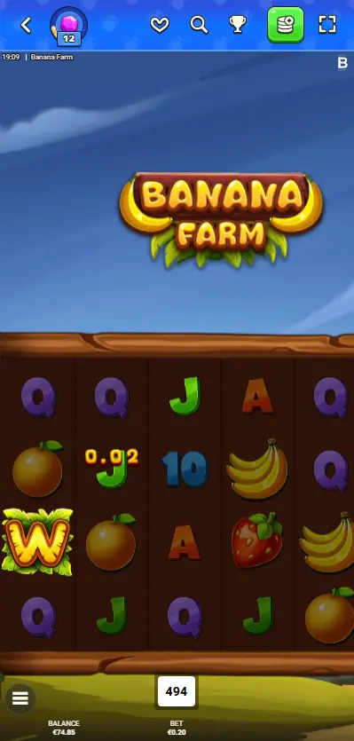 Banana Farm slot by Hacksaw Gaming at Pistolo Casino