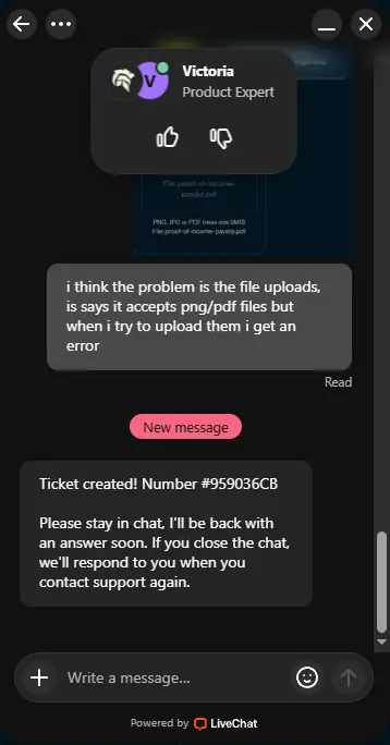 Spartans Casino second live chat support test