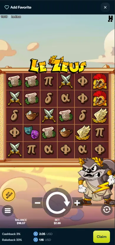 Le Zeus by Hacksaw Gaming on Spartans Casino